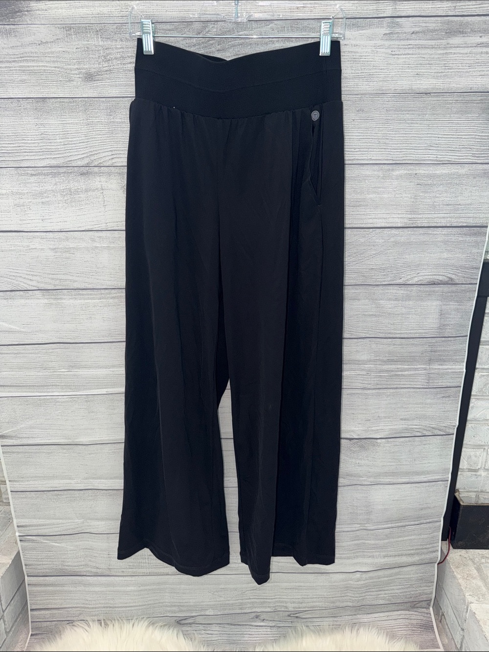 Talbots Black Wide-Leg Pull-On Pants